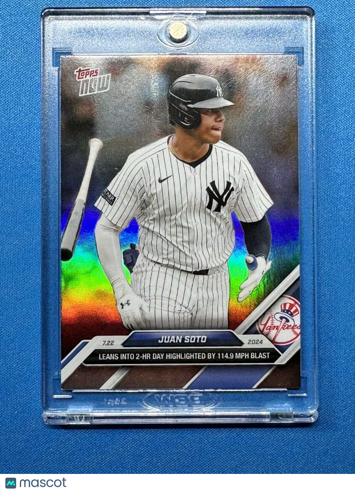 Juan Soto 2024 Topps MLB Now Card #457SP Foil Variant New York Yankees