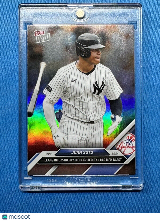 Juan Soto 2024 Topps MLB Now Card #457SP Foil Variant New York Yankees