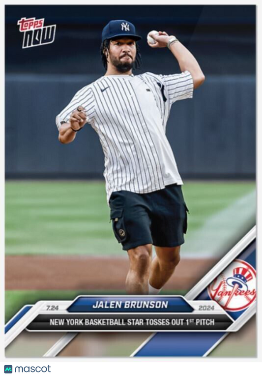 Jalen Brunson New York Yankees, Knicks 2024 Topps Now Card #467