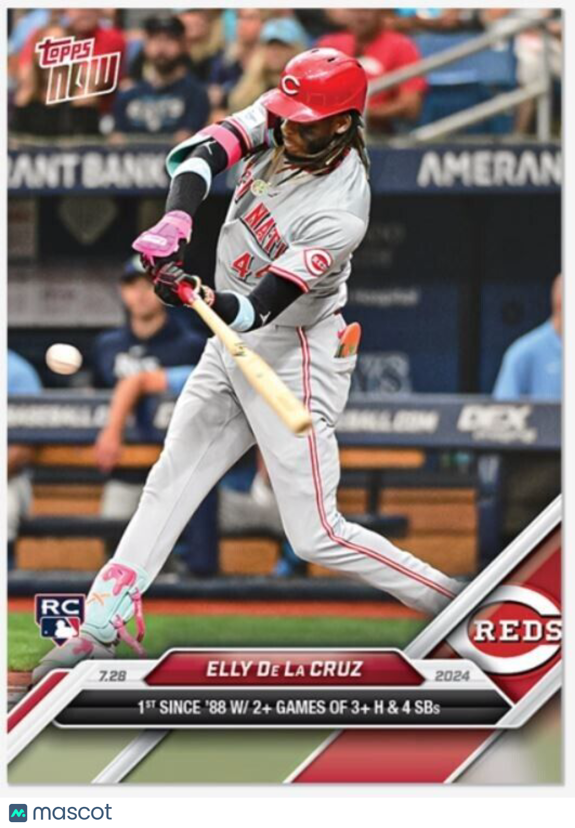 Elly De La Cruz 2024 MLB TOPPS NOW Card #482  1st Since 1988 Rookie RC