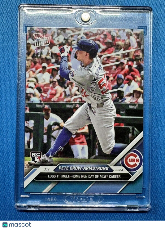 Pete Crow-Armstrong RC Chicago Cubs 2024 Topps Now #424 Blue SP 12/49