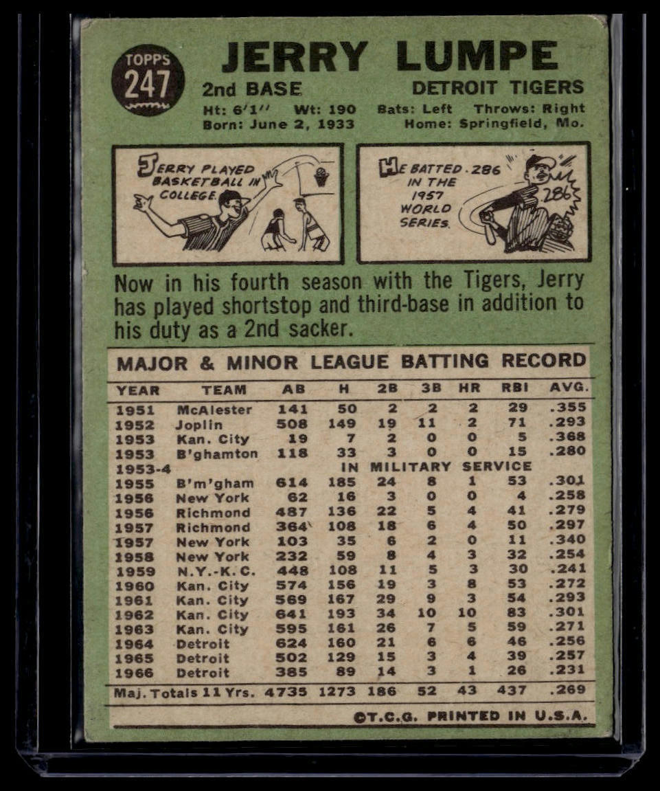 1967 Topps #247 Jerry Lumpe None