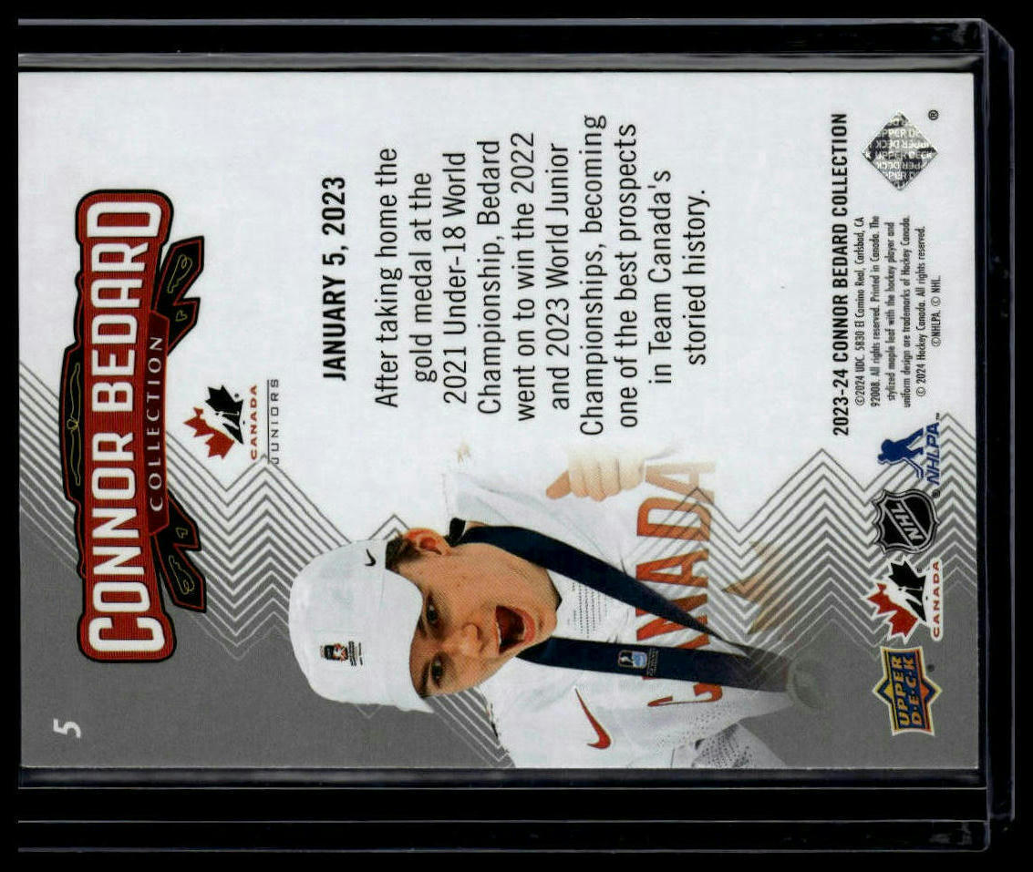 2023-24 Upper Deck Connor Bedard Collection #5 Connor Bedard