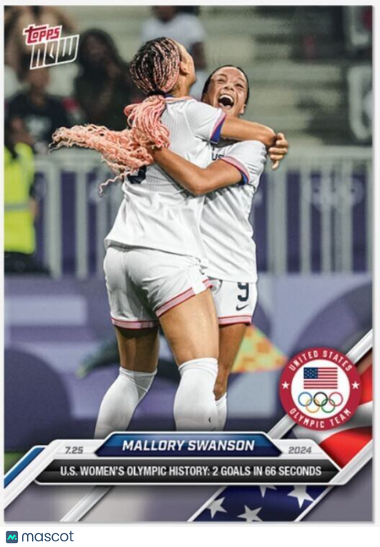 Mallory Swanson 2024 Olympic Gold Topps Now Card #1