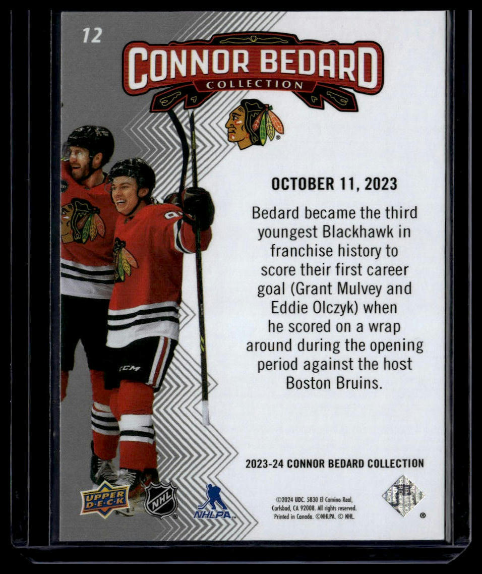 2023-24 Upper Deck Connor Bedard Collection #12 Connor Bedard