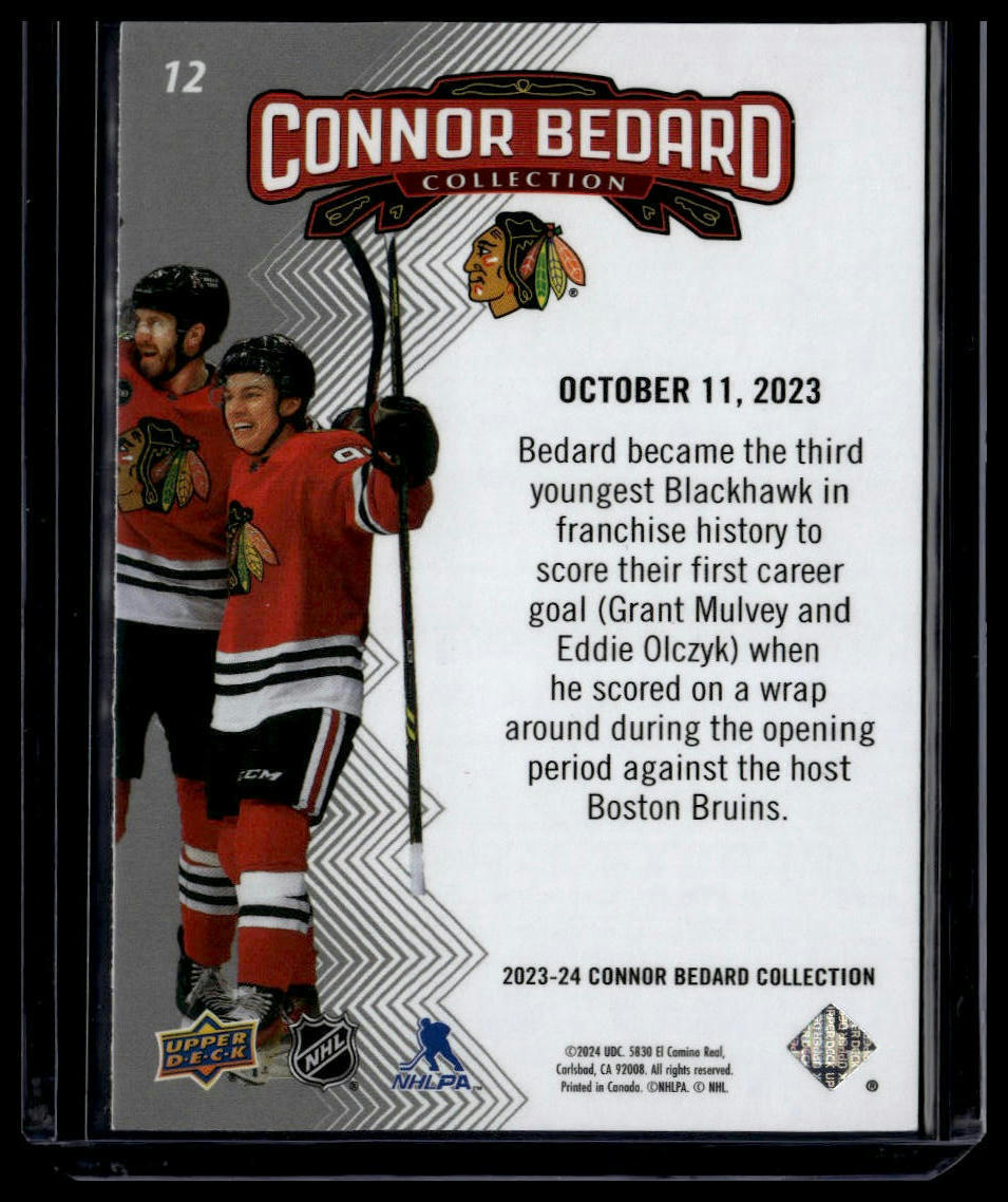 2023-24 Upper Deck Connor Bedard Collection #12 Connor Bedard