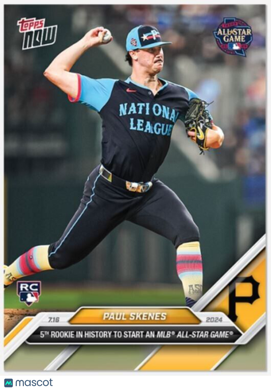 Paul Skenes 2024 Topps Now MLB #436 RC Pittsburgh Pirates All Star Game Rookie