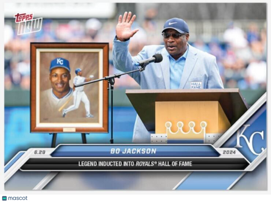 2024 Topps Now MLB #363 Bo Jackson Kansas City Royals Hall Of Fame