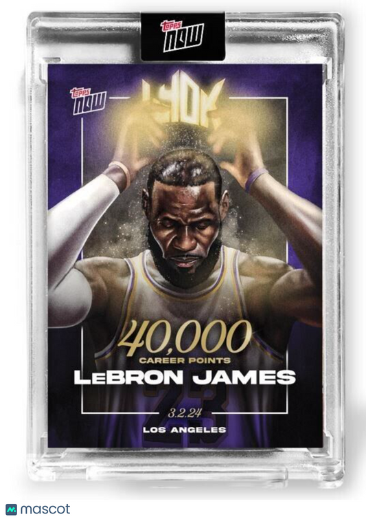 LeBron James 2023-24 Topps Now Card #LJ-40K 40000 Career Point LA Lakers