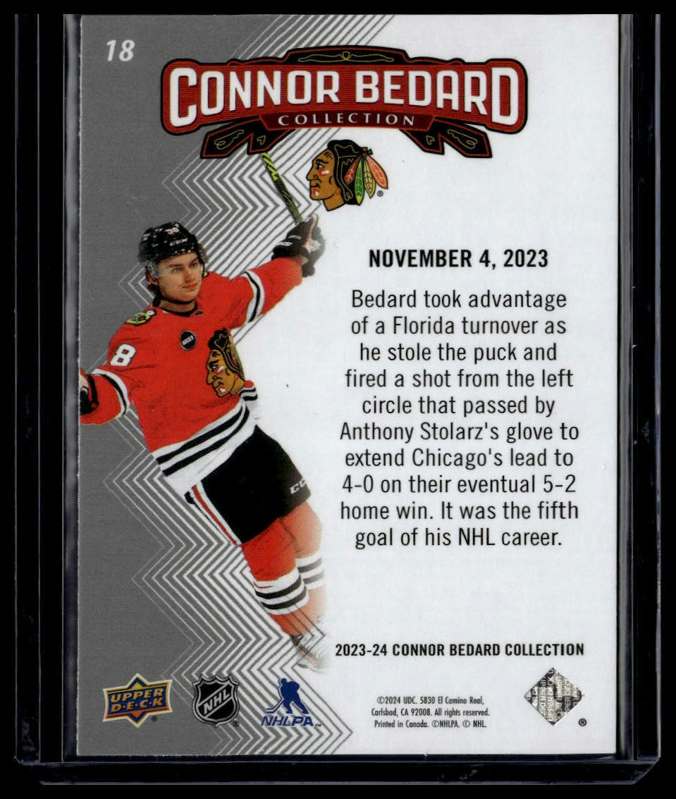 2023-24 Upper Deck Connor Bedard Collection #18 Connor Bedard