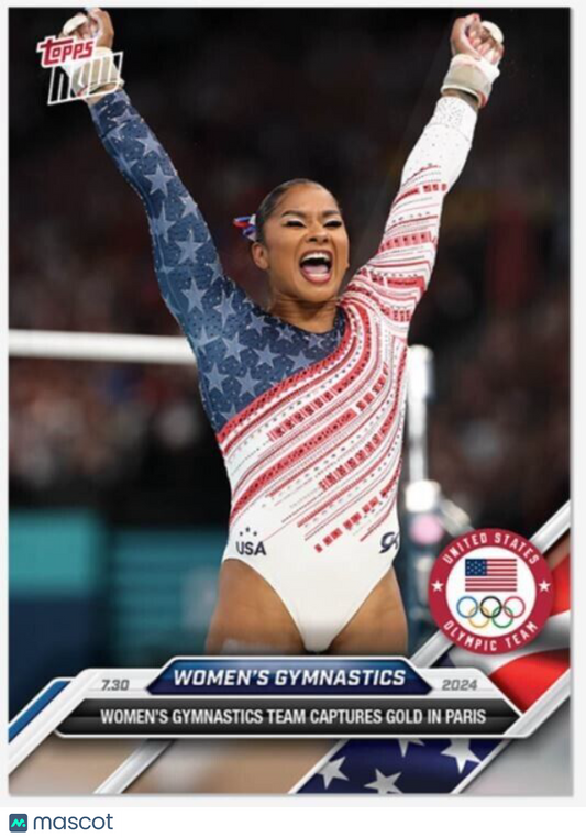 2024 Topps Now Olympics #8 Women's Gymnastics Capture Gold Team USA