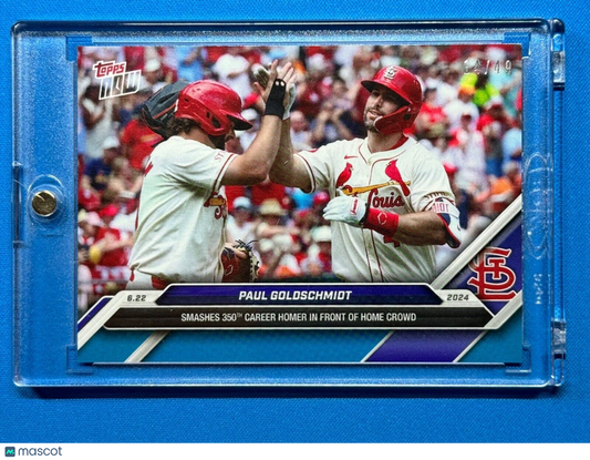 2024 Topps Now Card #333 Blue Paul Goldschmidt 350th Career HR SP 14/49