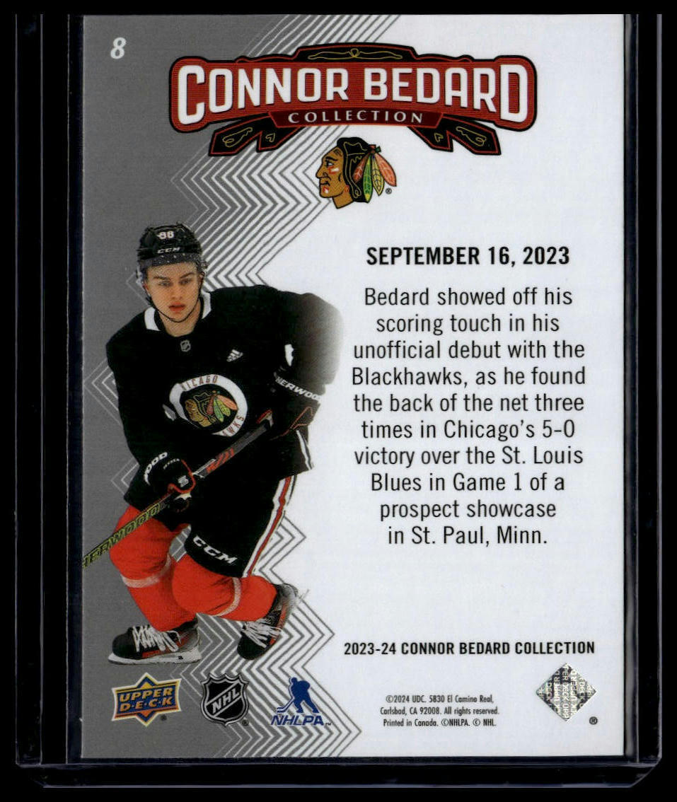 2023-24 Upper Deck Connor Bedard Collection #8 Connor Bedard