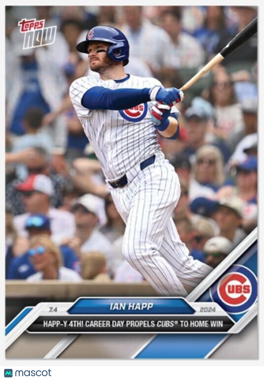 Ian Happ - Happ-Y 4th! Cubs 2024 MLB Topps Now Card #377 Chicago Cubs