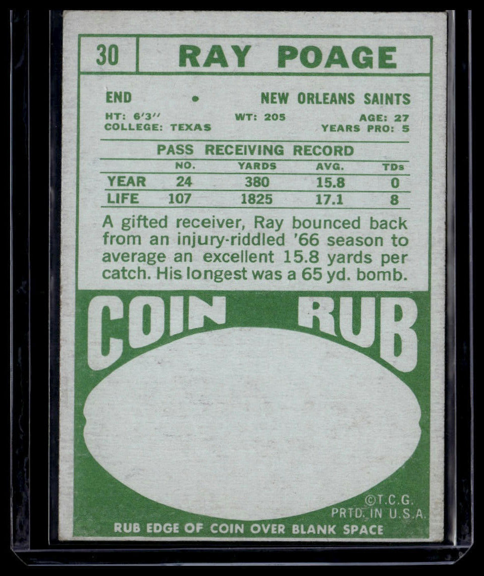 1968 Topps #30 Ray Poage