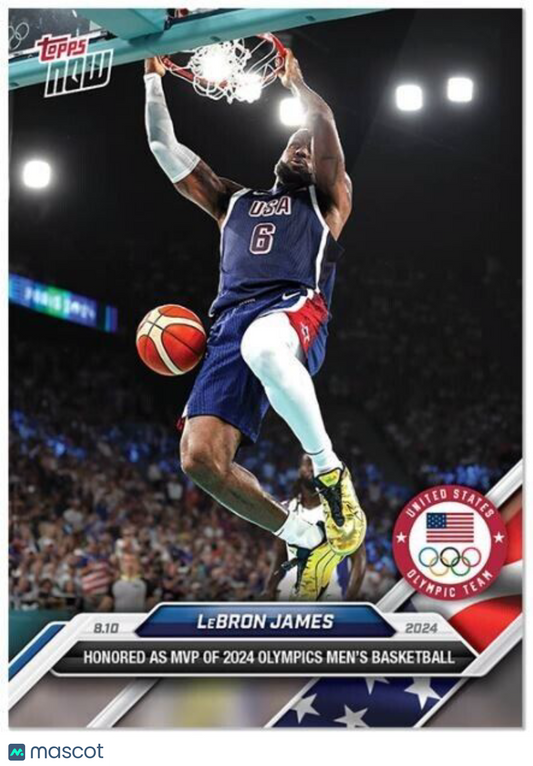 Lebron James Team USA 2024 Topps Now Olympic Games Card #30