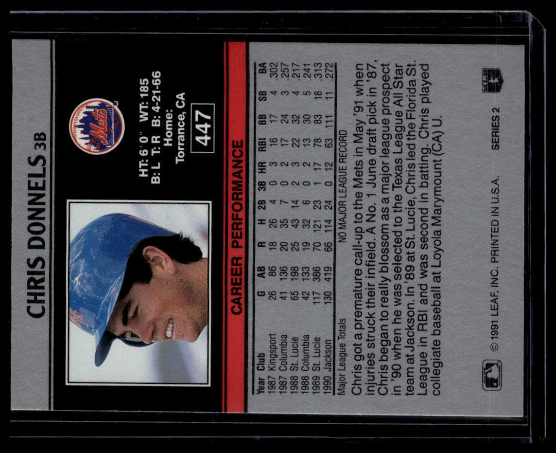 1991 Leaf #447 Chris Donnels