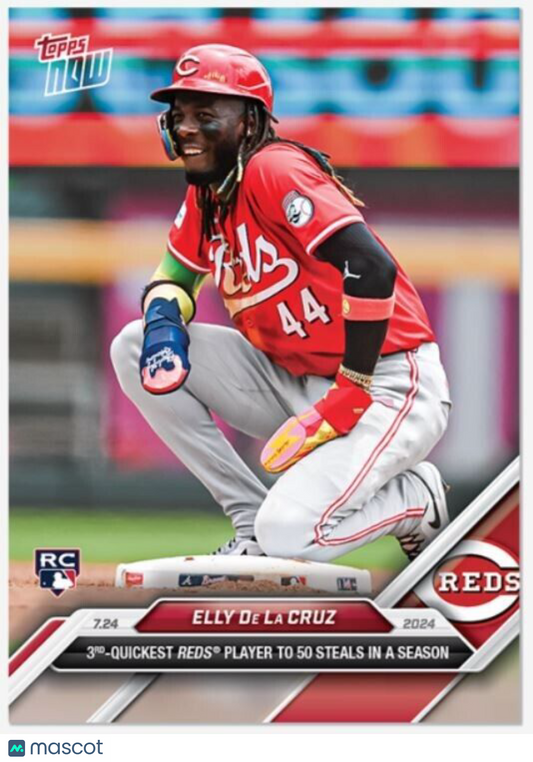 2024 MLB TOPPS NOW Elly De La Cruz RC Card #465 50 Stolen Bases