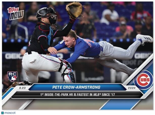 Pete Crow-Armstrong RC Inside-The-Park HR 2024 MLB TOPPS NOW Card #583 Cubs