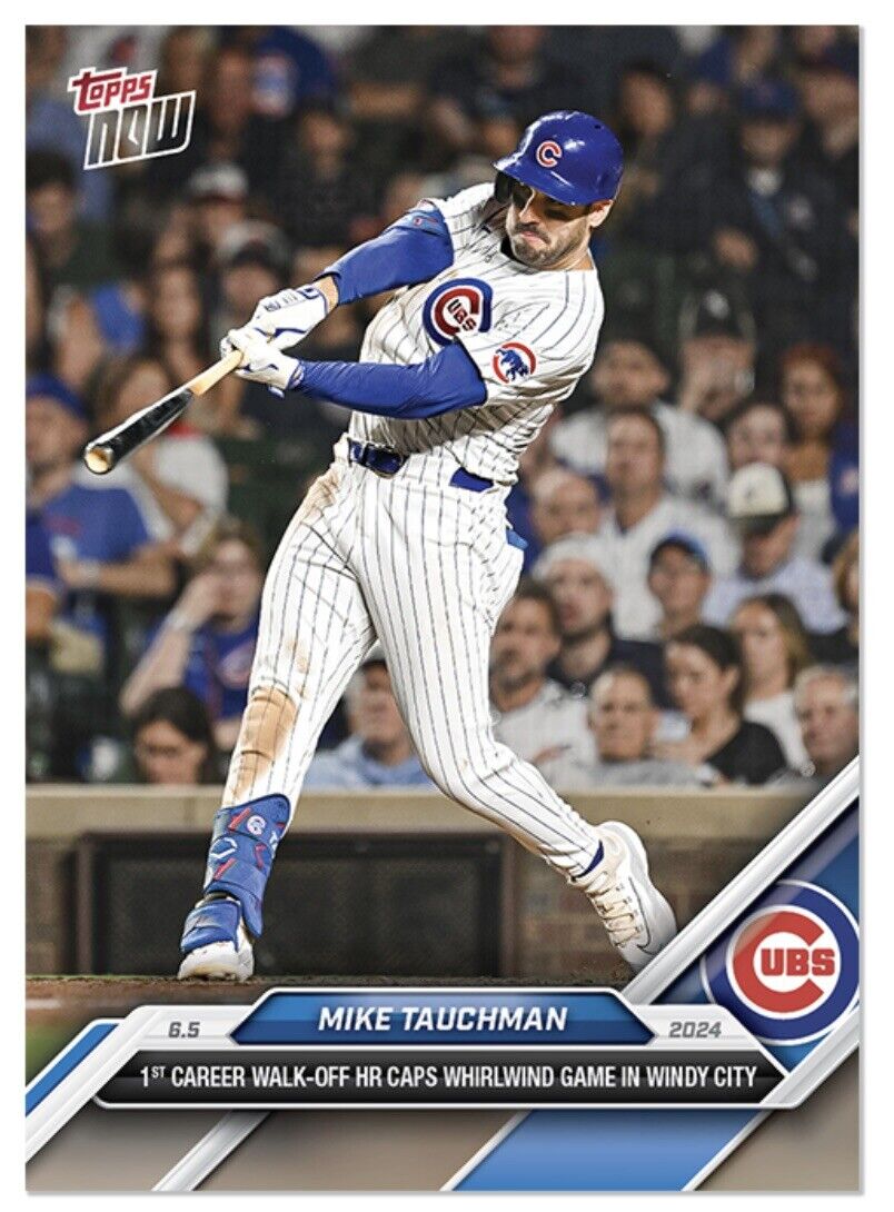 Mike Tauchman 2024 Topps Now Card #267 Red SP 10/10 Chicago Cubs Home Run