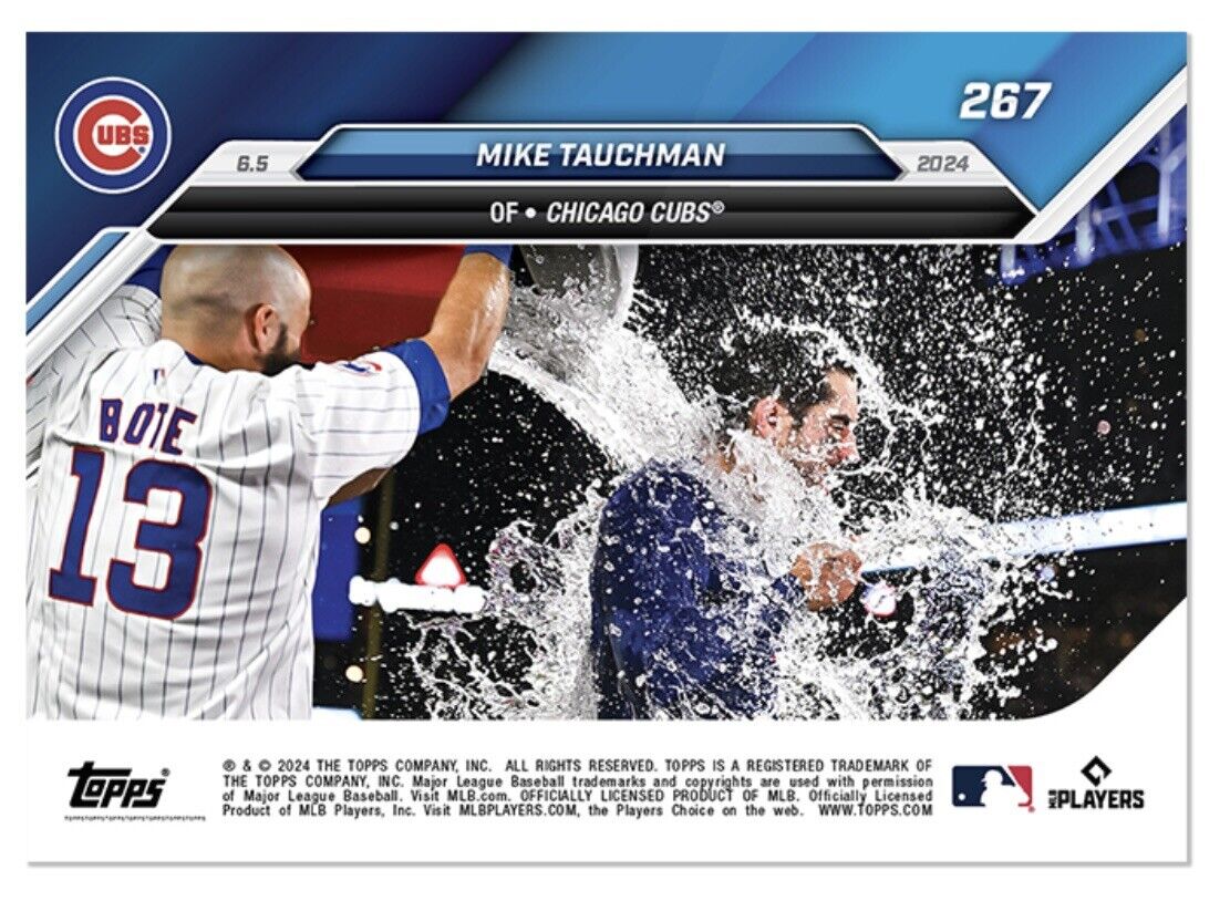 Mike Tauchman 2024 Topps Now Card #267 Red SP 10/10 Chicago Cubs Home Run