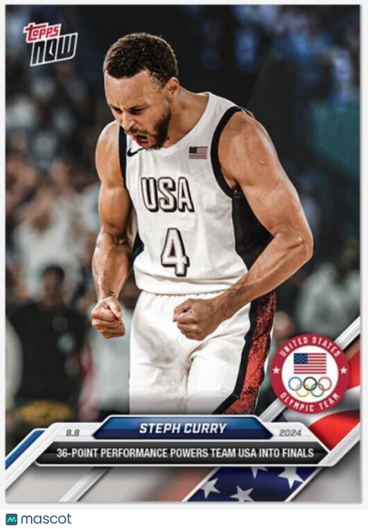 Steph Curry 2024 Olympic Games TOPPS NOW® Card #22