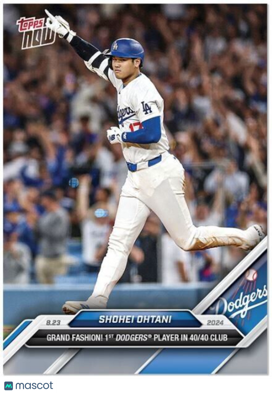 Shohei Ohtani 2024 MLB Topps Now Card #584 40/40 Club LA Dodgers