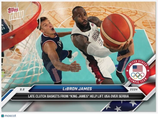 LeBron James Team USA Olympic Games 2024 Topps Now Card #24