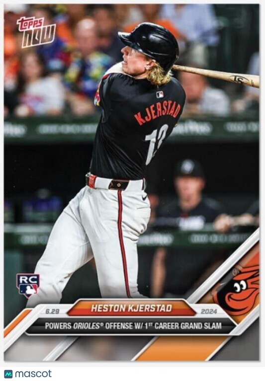 2024 Topps Now Card #362 Heston Kjerstad 1st MLB Career Grand Slam Rookie RC