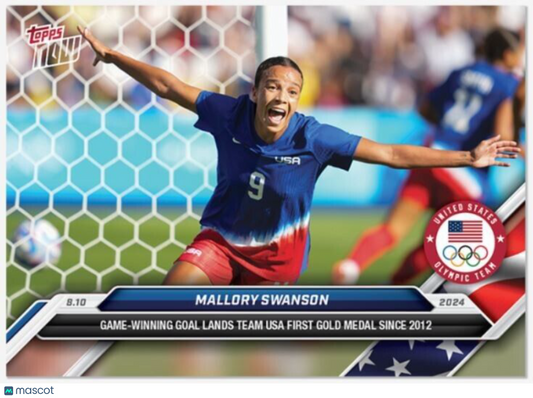 Mallory Swanson 2024 Topps Now Olympic Team USA Card #25 Gold Medal