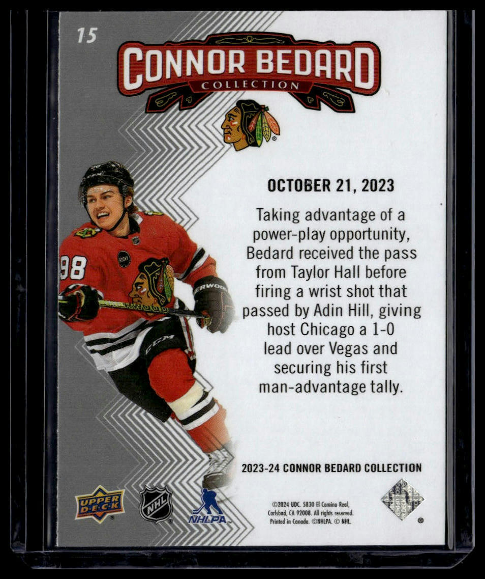 2023-24 Upper Deck Connor Bedard Collection #15 Connor Bedard