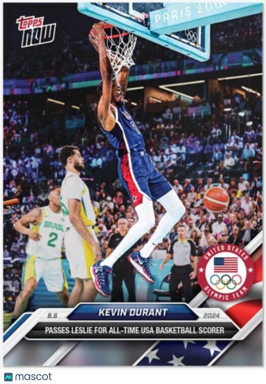 Kevin Durant Olympic Team  USA  2024 Topps Now Card #20 NBA Gold