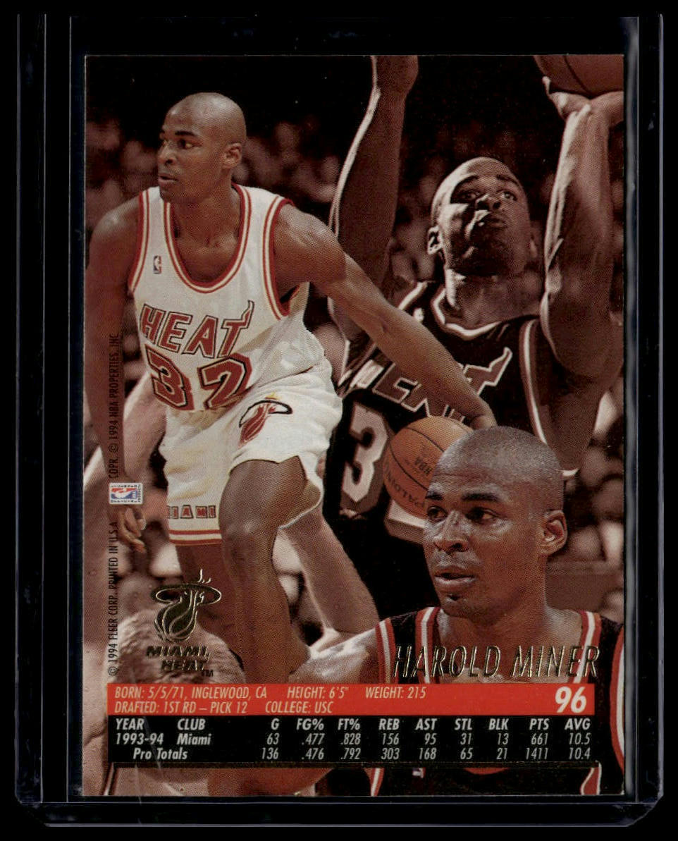 1994-95 Ultra #96 Harold Miner