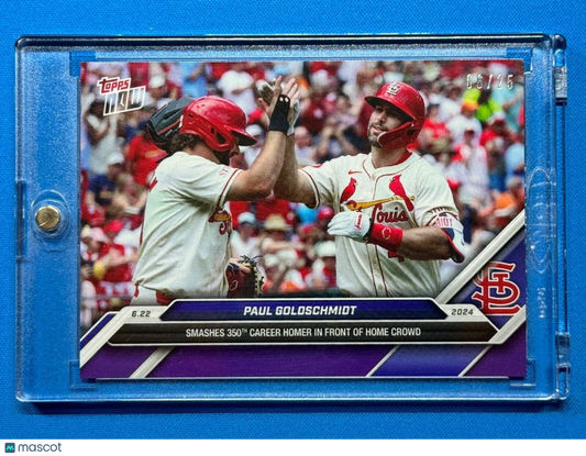 2024 Topps Now Card #333 Purple Paul Goldschmidt 350th Career HR SP 06/25