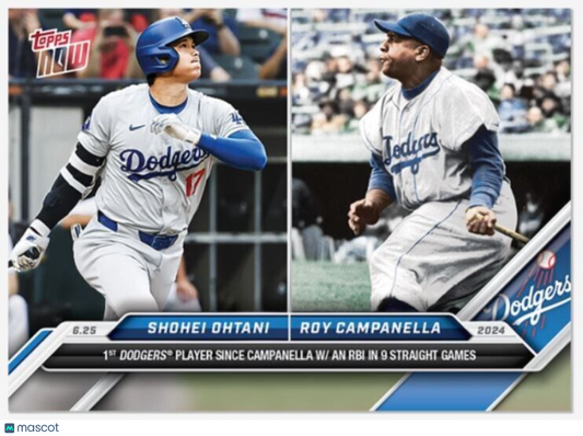 2024 Topps Now #347 Shohei Ohtani Roy Campanella Los Angeles Dodgers