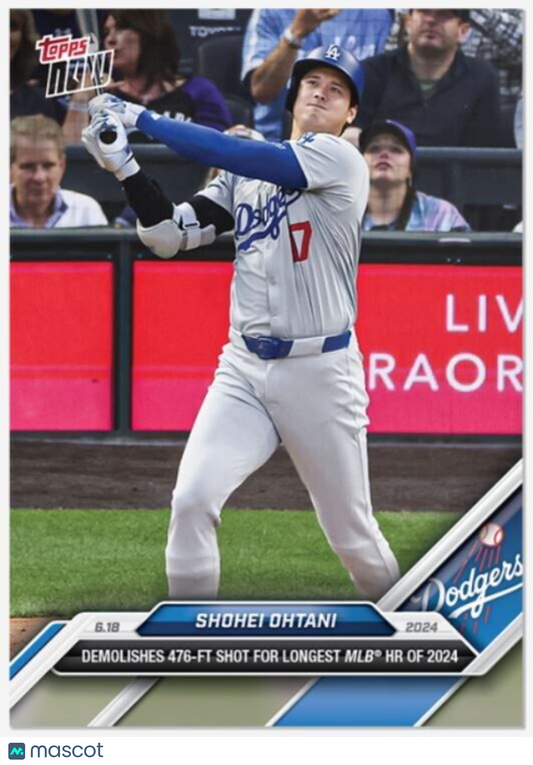 Shohei Ohtani 2024 Topps Now  Card #316 Los Angeles Dodgers