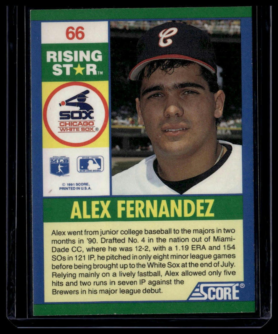 1991 Score 100 Rising Stars #66 Alex Fernandez