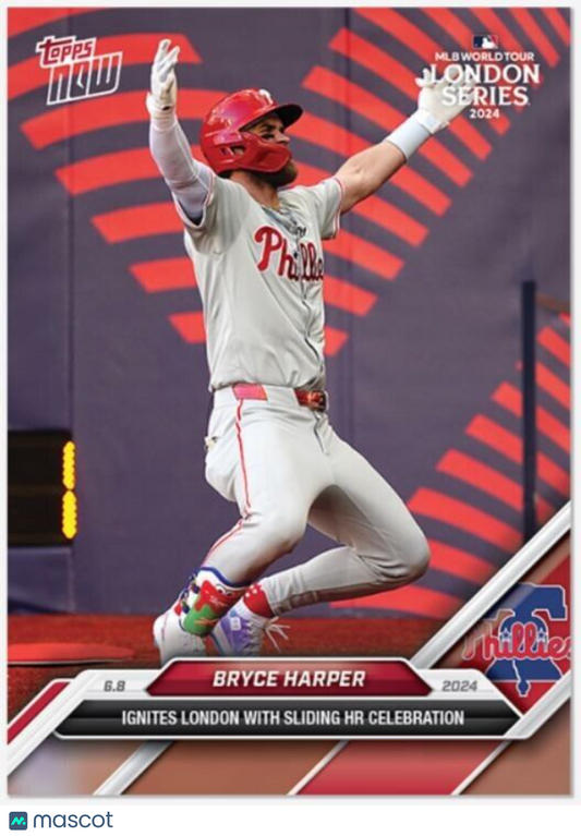 Bryce Harper 2024 Topps Now Card #277  London Home Run Game