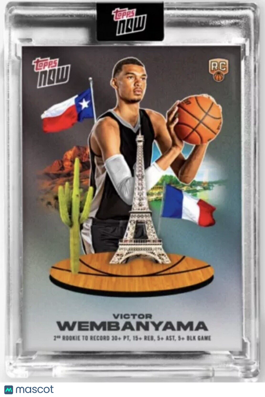 2023-24 Topps Now Victor Wembanyama ROOKIE CARD 30+/15+/5+/5+ SP Spurs #VW-4 RC