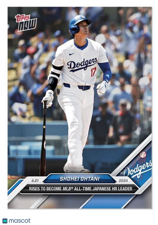 Shohei Ohtani 2024 Topps Now Card #106 MLB All-Time Japanese HR Leader